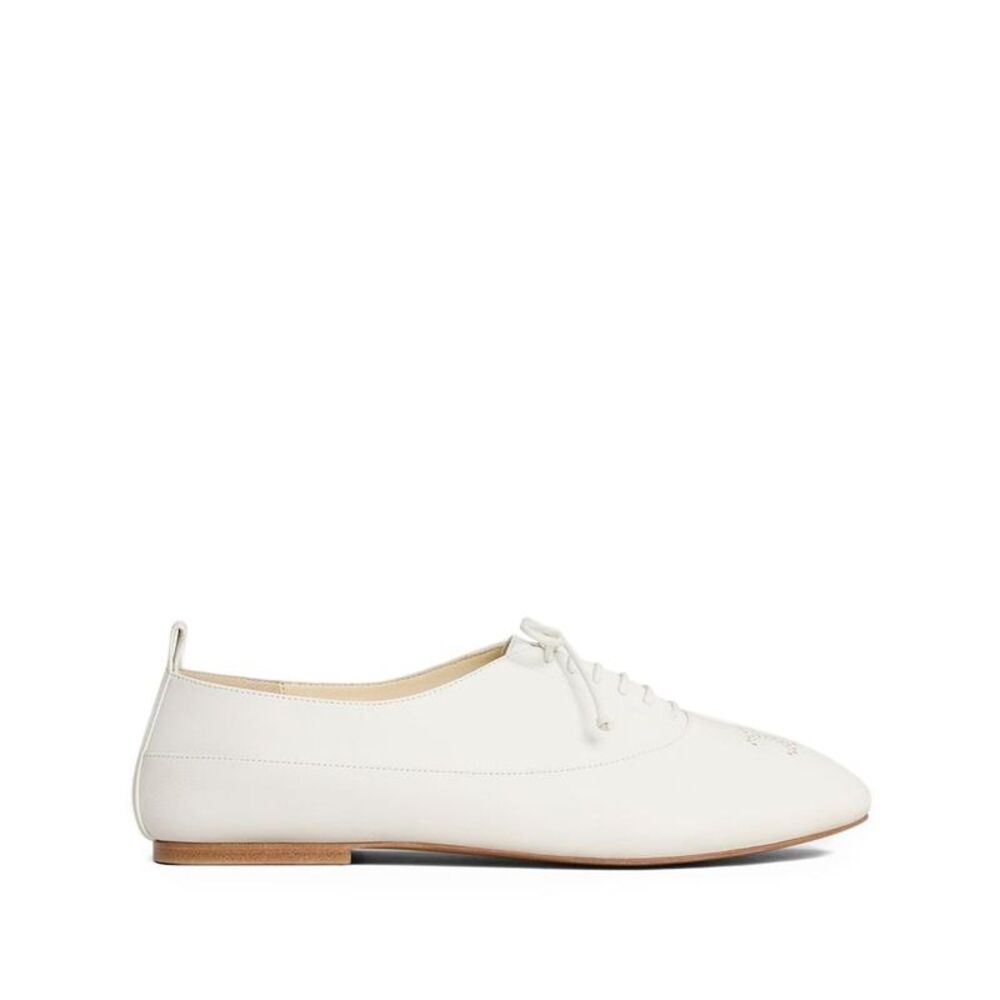 Celine Women Triomphe Richelieu Leather Lace-Up Shoe